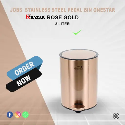 Stainless Steel Pedal Bin Round