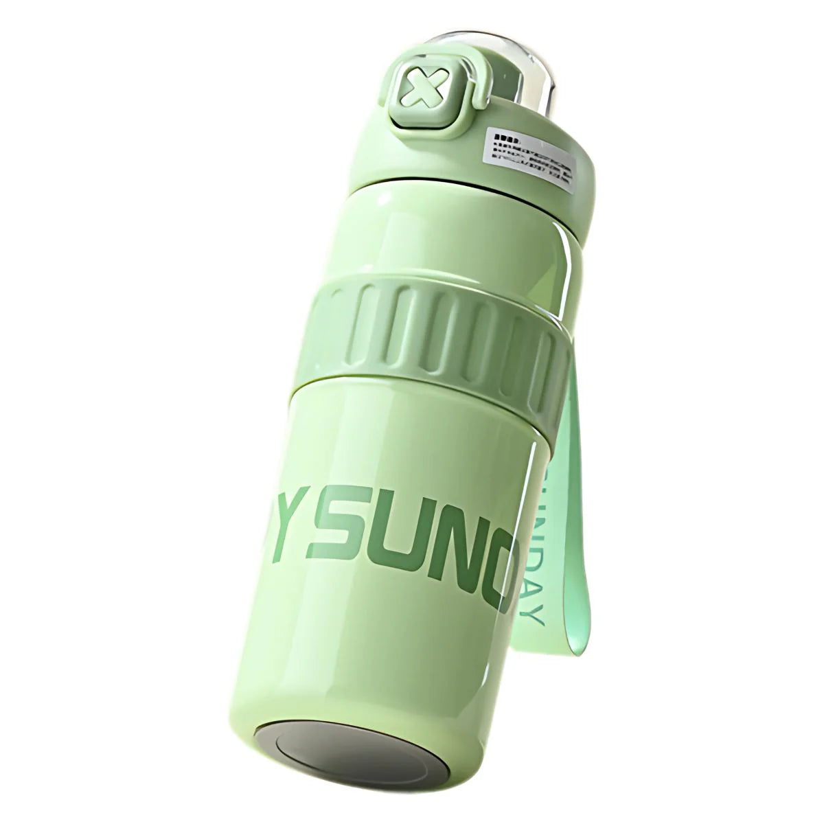 600ml Thermal Water Bottle. Double-Walled Green Thermos