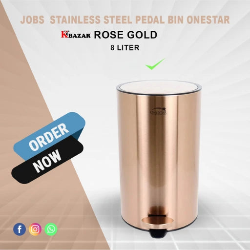 Stainless Steel Pedal Bin Round