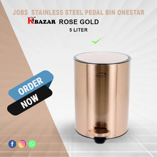 Stainless Steel Pedal Bin Round