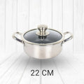 Uncoated Honeycomb Design Stainless Steel/Casserole with Glass Lid