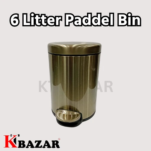 High-quality Stainless Steel Hydraulic Dustbin 6,8 Litre