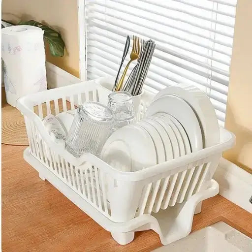3 in 1 Sink Set Dish Rack Drainer with Tray