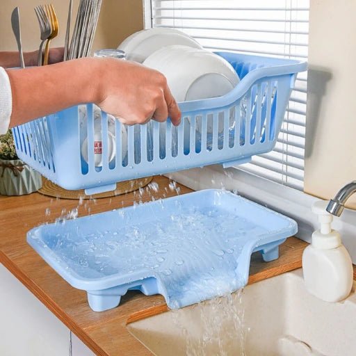 3 in 1 Sink Set Dish Rack Drainer with Tray - KT Bazar BD Shop