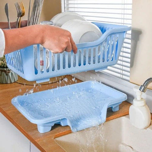 3 in 1 Sink Set Dish Rack Drainer with Tray - KT Bazar BD Shop