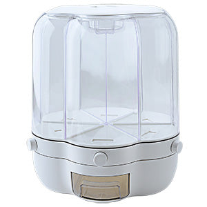 Rotating Grain Dispenser 6-Grid Dry Food Storage Container
