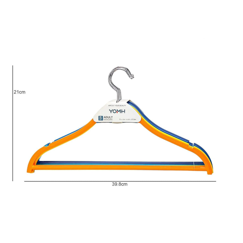 5 Pieces Multicolour Set of Cloth Hanger - KT Bazar BD Shop