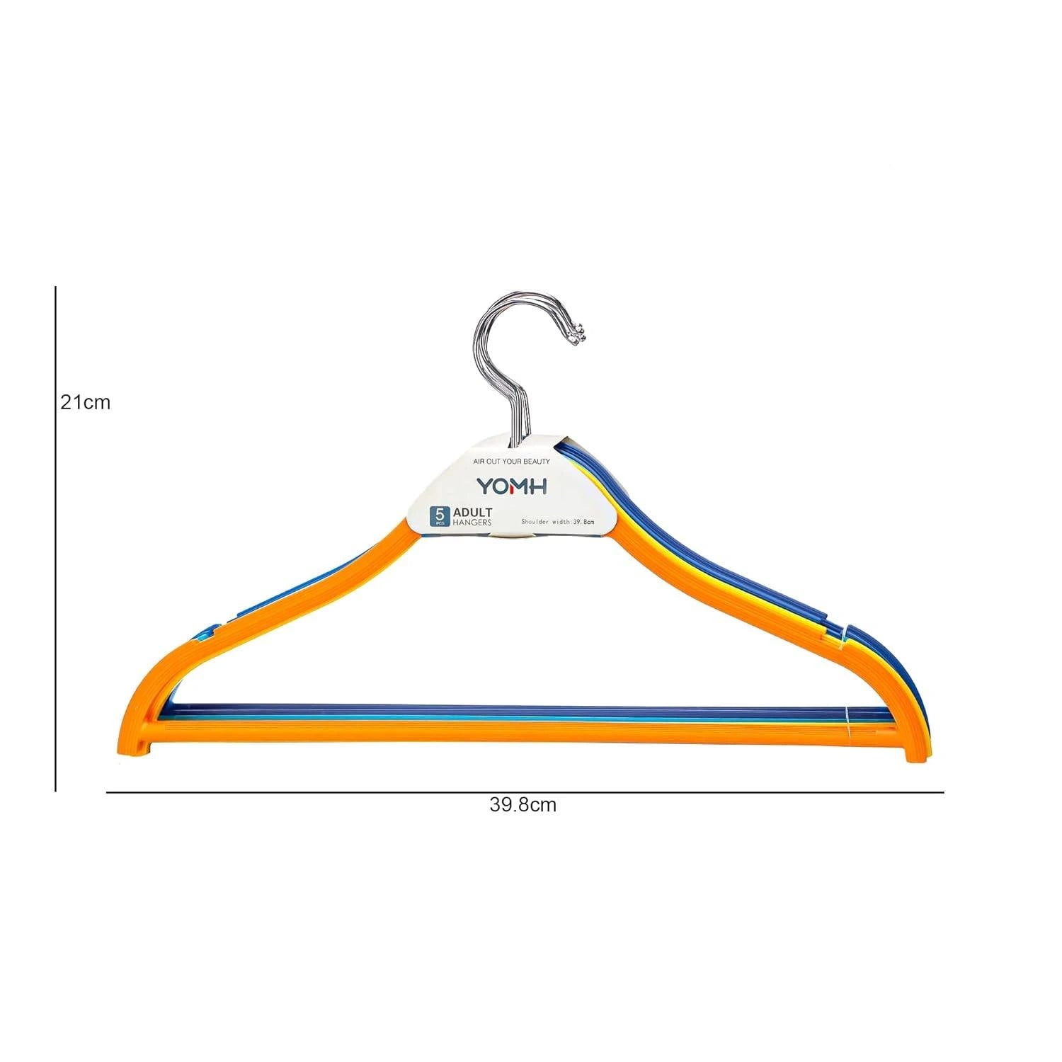 5 Pieces Multicolour Set of Cloth Hanger - KT Bazar BD Shop