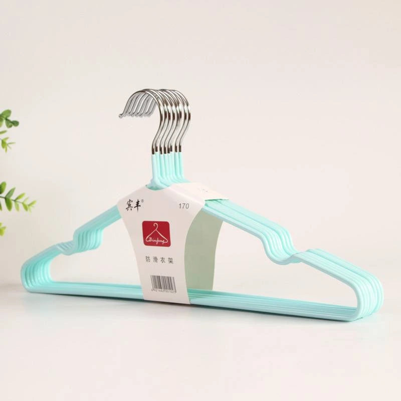 Colorful Rubber Stainless Steel Hangers 8pcs 10pcs