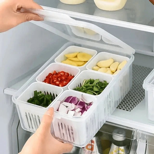 6 Grids Refrigerator Storage Box - KT Bazar BD Shop