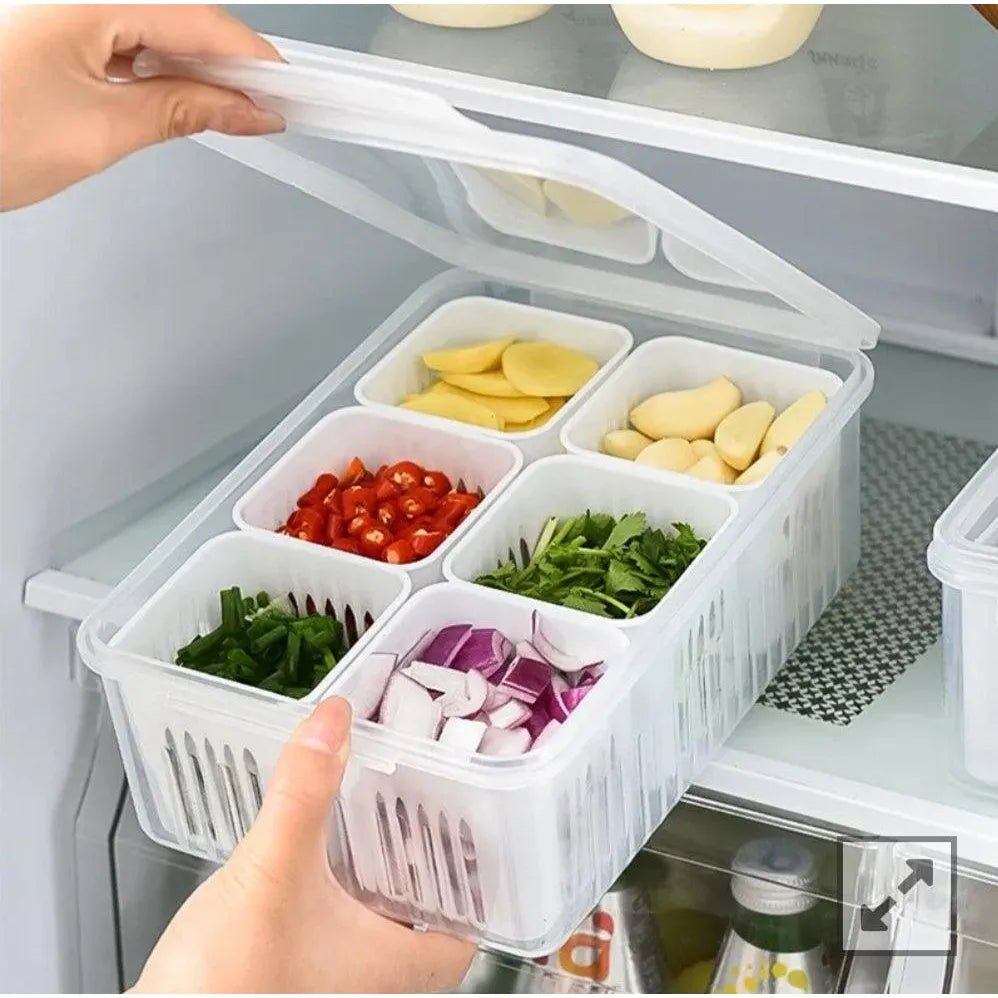 6 Grids Refrigerator Storage Box - KT Bazar BD Shop