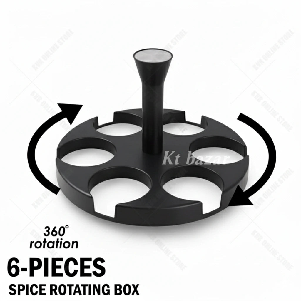 6 - Piece Spice Jar Set – Seasoning Containers with Lids & Spoons for Kitchen Storage - KT Bazar BD Shop