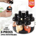 6 - Piece Spice Jar Set – Seasoning Containers with Lids & Spoons for Kitchen Storage - KT Bazar BD Shop