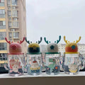 600ml Kids Cartoon Straw Water Bottle – Antlers Design, Large Capacity - KT Bazar BD Shop