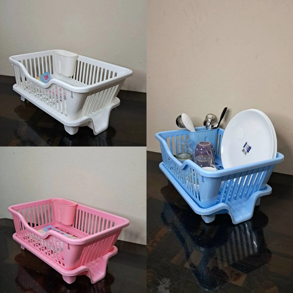 3 in 1 Sink Set Dish Rack Drainer with Tray