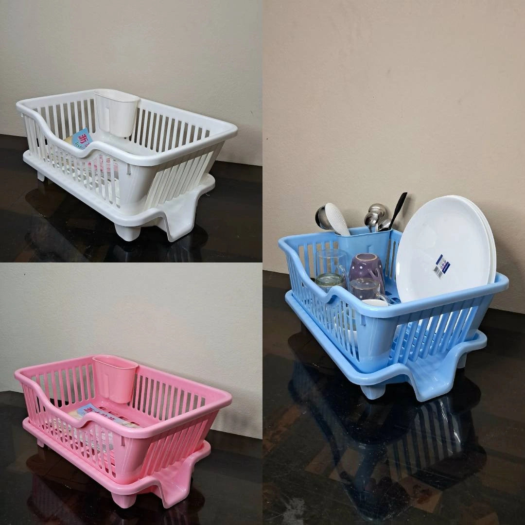 3 in 1 Sink Set Dish Rack Drainer with Tray