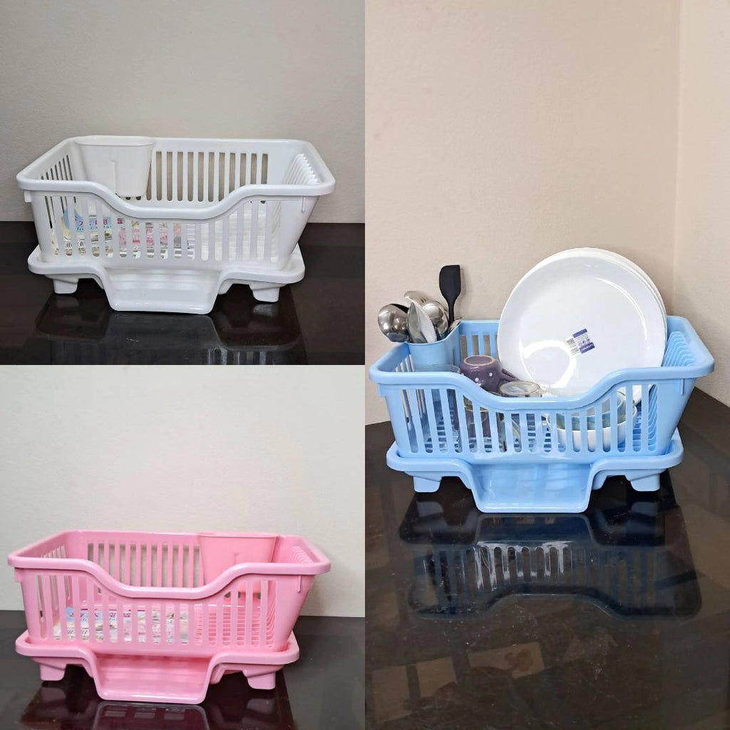 3 in 1 Sink Set Dish Rack Drainer with Tray