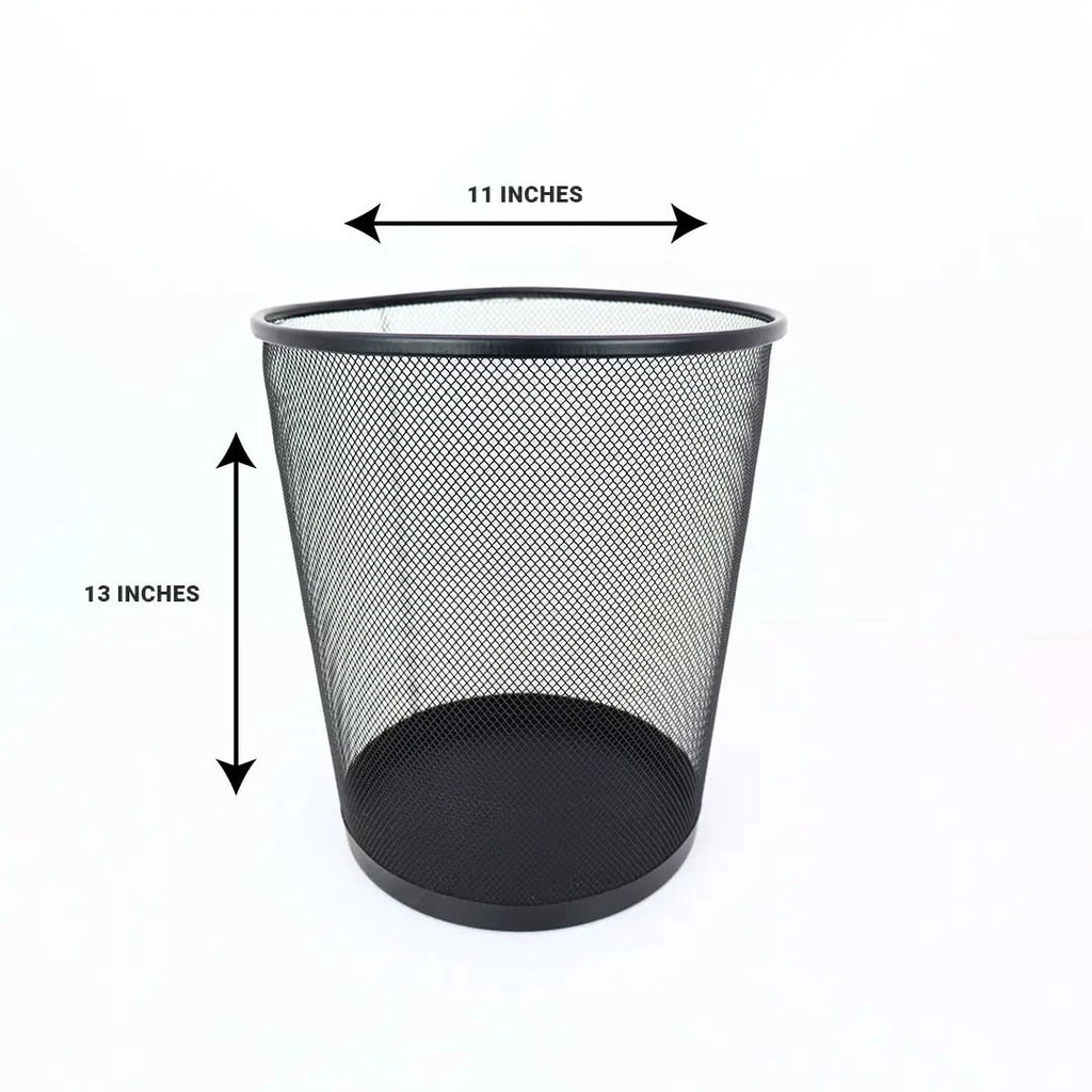 Steel Mesh Waste Basket Dustbin (3 Sizes) – Durable Rust Proof Office Desk Trash Bin for Home & Indoor Use