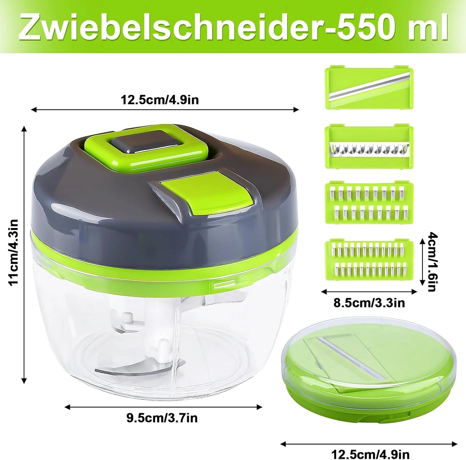 Multi Functional Vegetable Cutter with 4 Interchangeable Blades