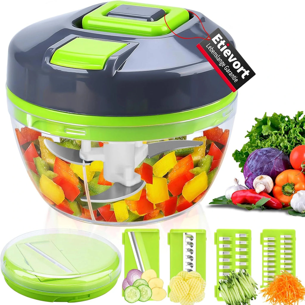 Multi Functional Vegetable Cutter with 4 Interchangeable Blades