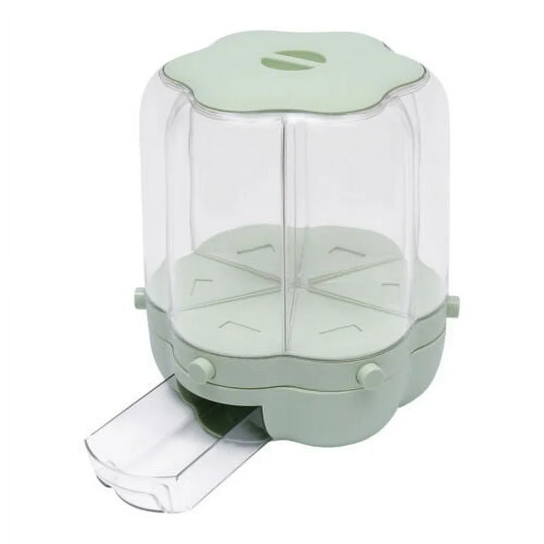 Rotating Grain Dispenser 6-Grid Dry Food Storage Container