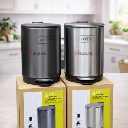 Premium quality Stainless Steel dustbin round 3 litre