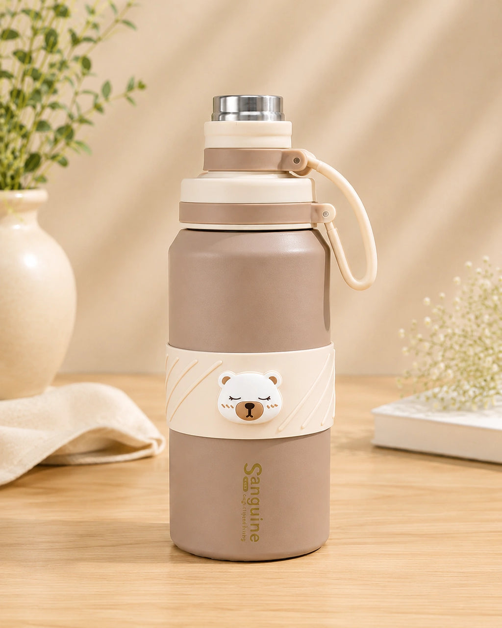 Premium Floral Vacuum Insulated Stainless Steel Water Bottle – Leakproof Hot & Cold Thermos Flask for Office & Travel