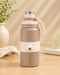 Premium Floral Vacuum Insulated Stainless Steel Water Bottle – Leakproof Hot & Cold Thermos Flask for Office & Travel