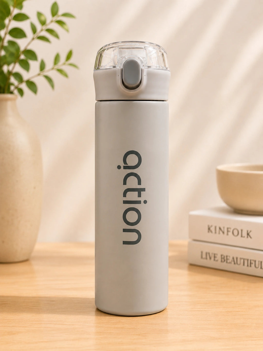 Premium Vacuum Insulated Stainless Steel Water Bottle – Leak Proof Hot & Cold Bottle with One-Touch Lid
