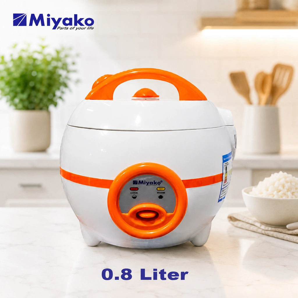 Miyako 0.8L Electric Rice Cooker – Automatic Cook & Warm Mini Rice Cooker for Home, Office & Hostel