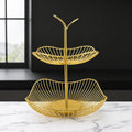 Golden Fruit Basket – Premium Metal Fruit & Snack Organizer