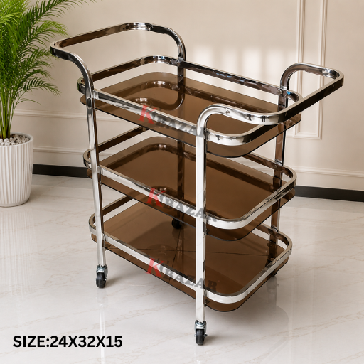 Tea Trolly  3 Shelf two handle