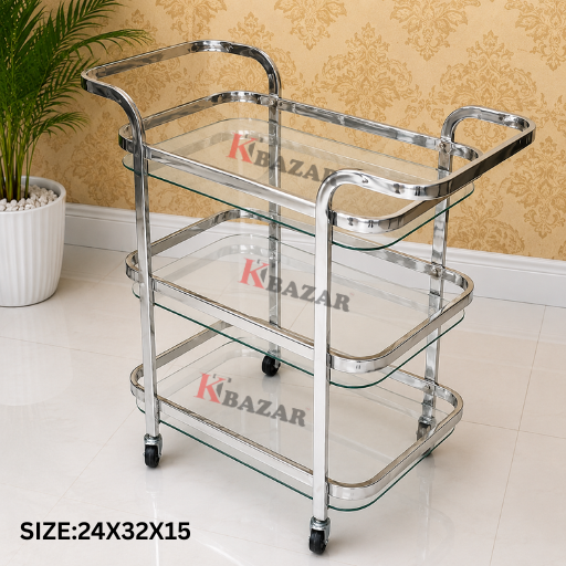 Tea Trolly  3 Shelf two handle