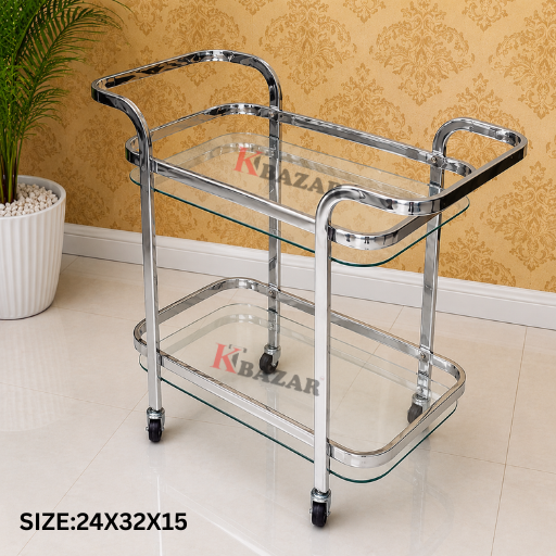 Tea Trolly 2 shelf two handle