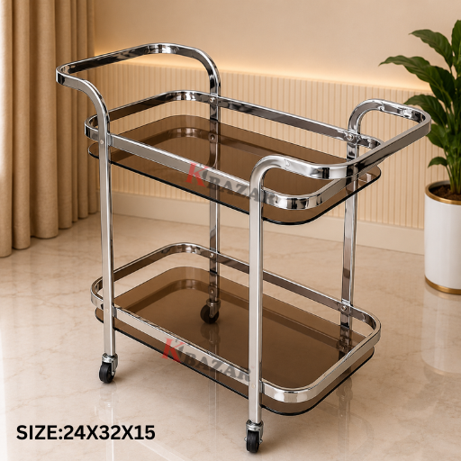Tea Trolly 2 shelf two handle