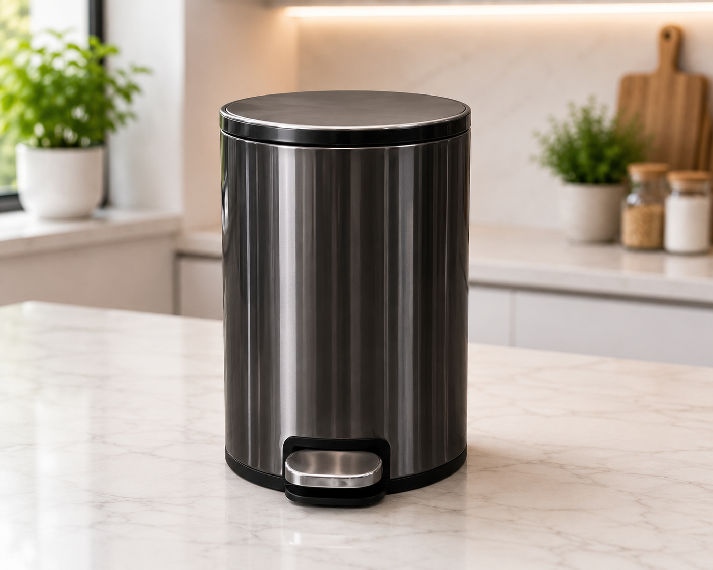 Stainless Steel Hydraulic Dustbin 6,8,12,20 Litre