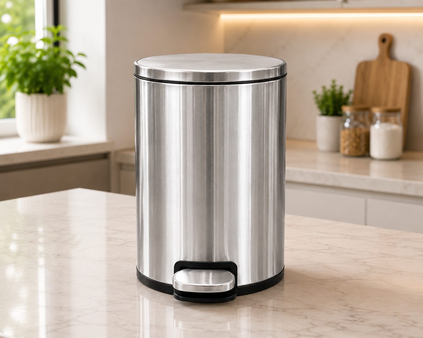 Stainless Steel Hydraulic Dustbin 6,8,12,20 Litre