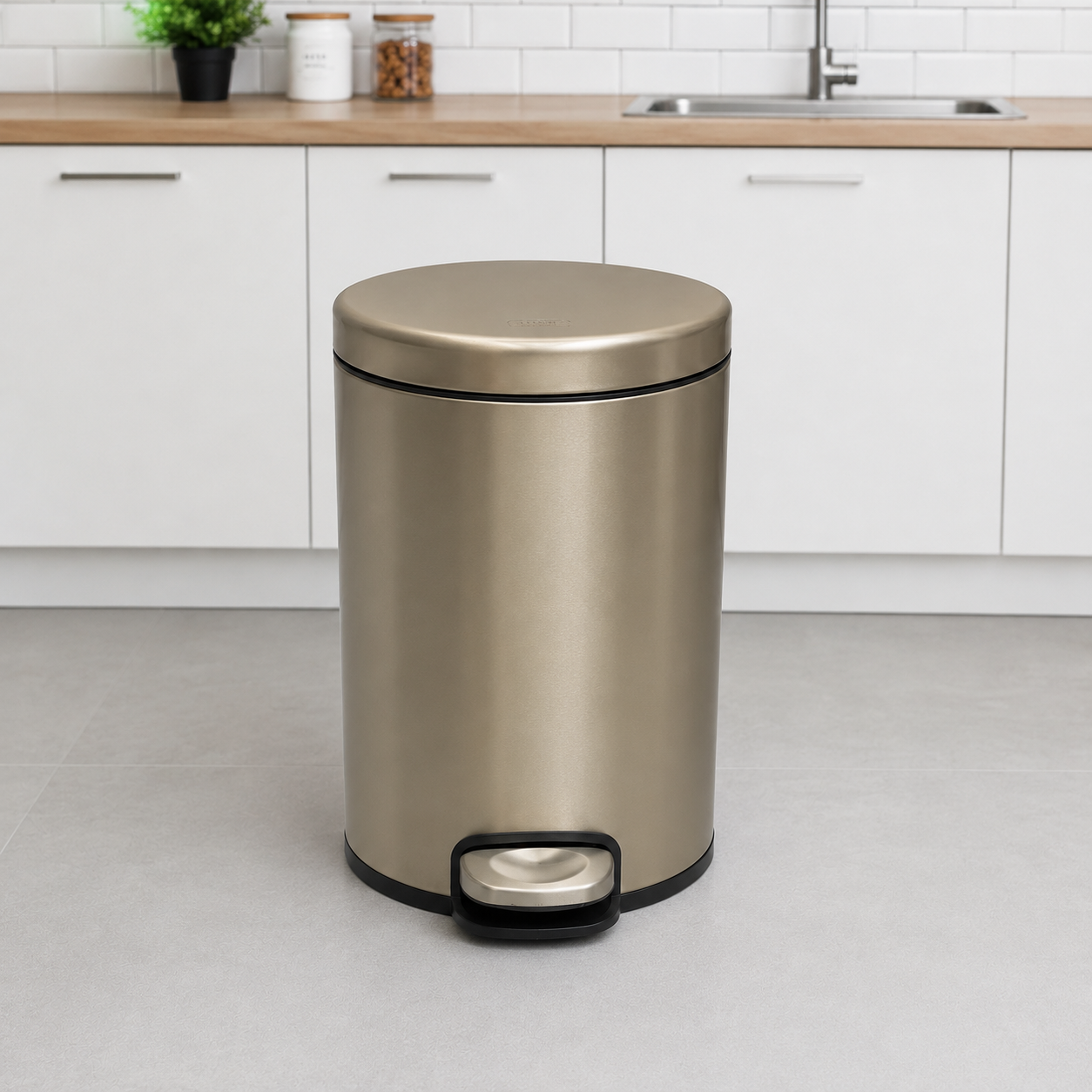 Stainless Steel Hydraulic Dustbin 6,8,12,20 Litre