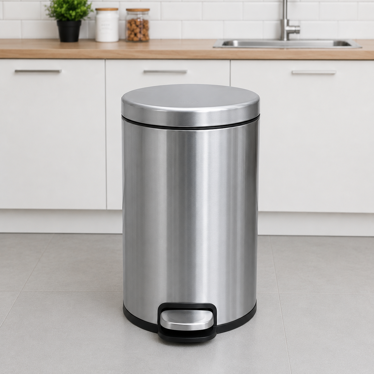 Stainless Steel Hydraulic Dustbin 6,8,12,20 Litre