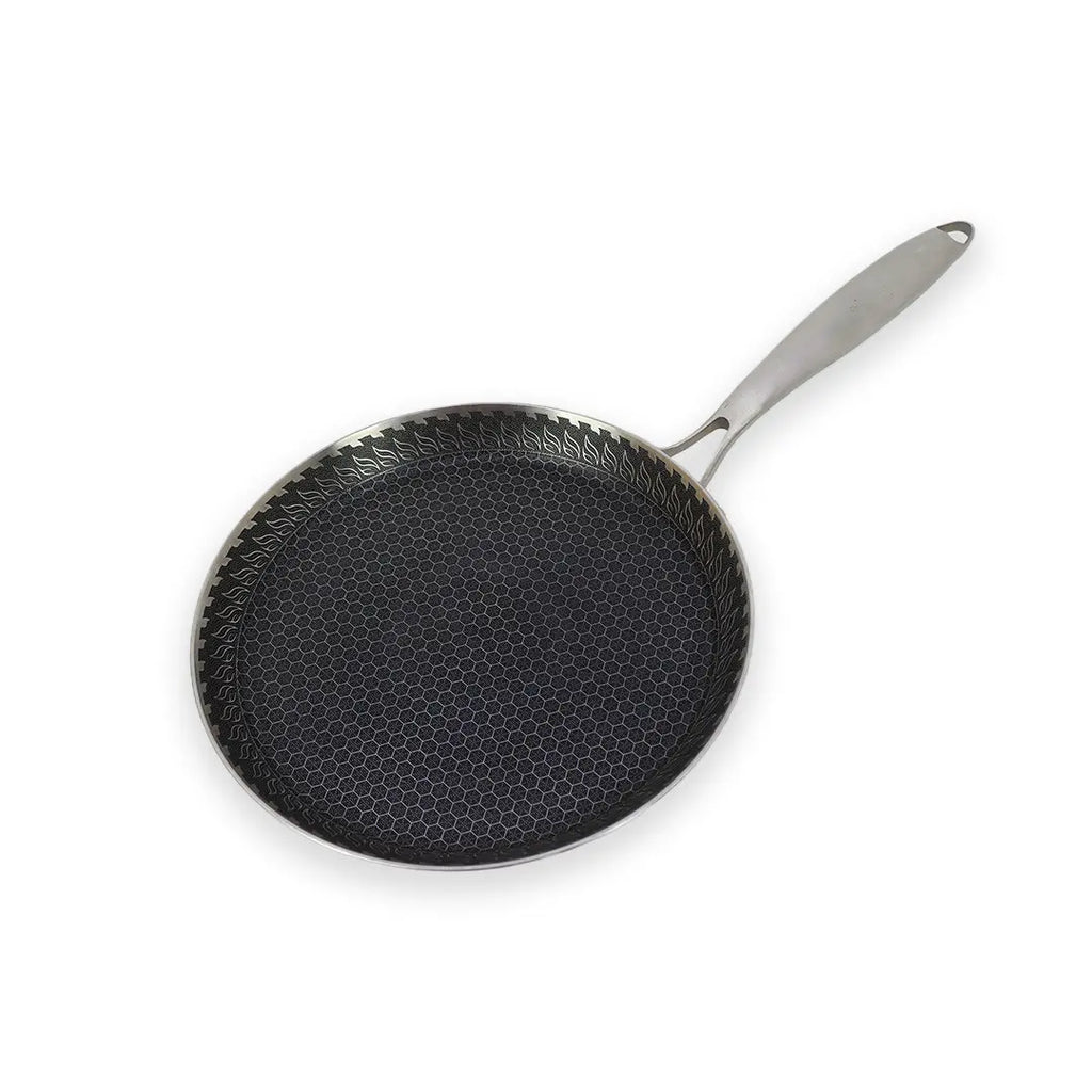Uncoated Honeycomb Design Stainless Steel Roti Tawa / Dosa Pan