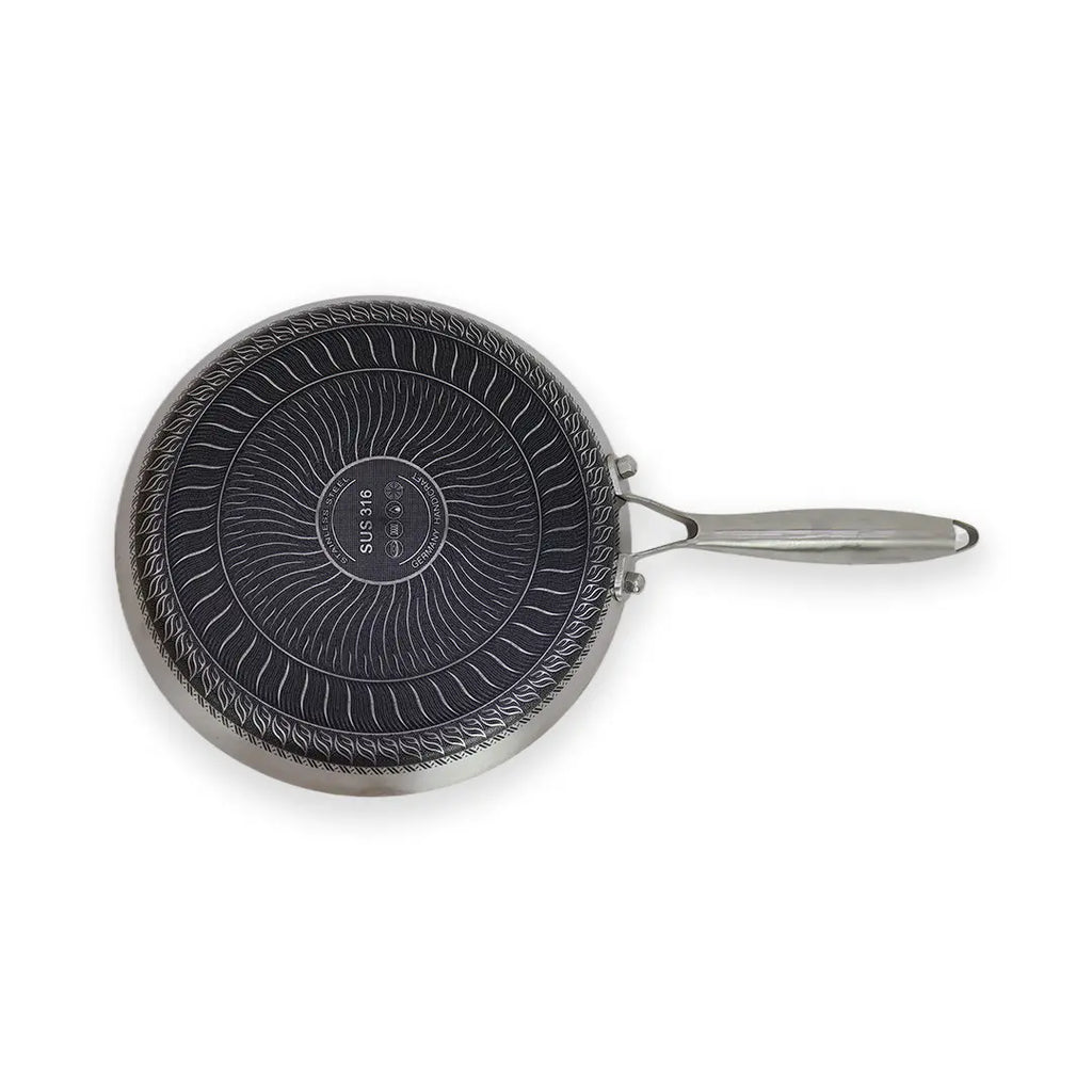 Uncoated Honeycomb Design Stainless Steel Roti Tawa / Dosa Pan