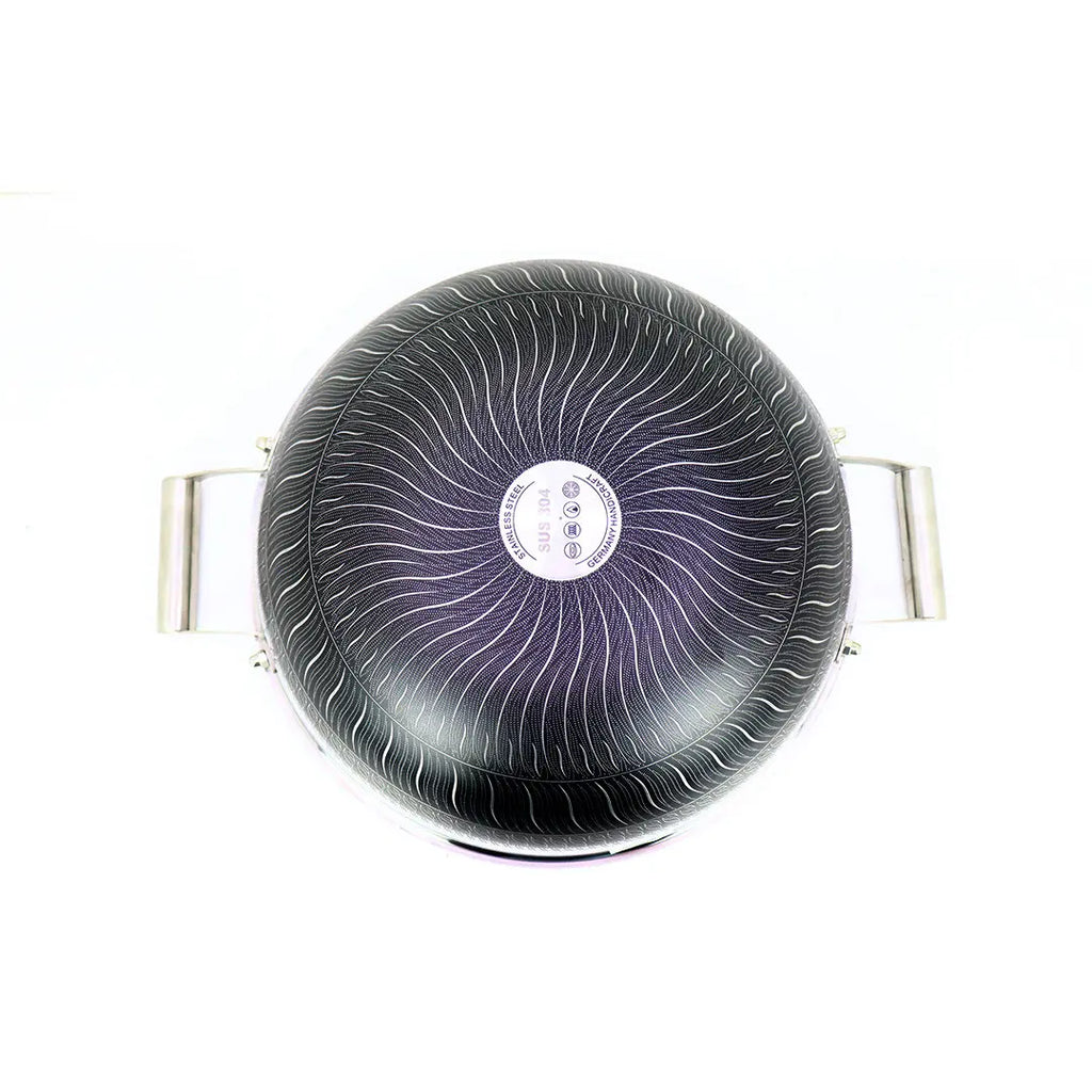 Uncoated Honeycomb Design Stainless Steel/Karai with SS/Glass Lid