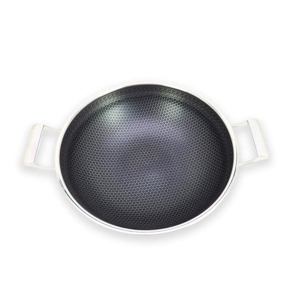 Uncoated Honeycomb Design Stainless Steel/Karai with SS/Glass Lid