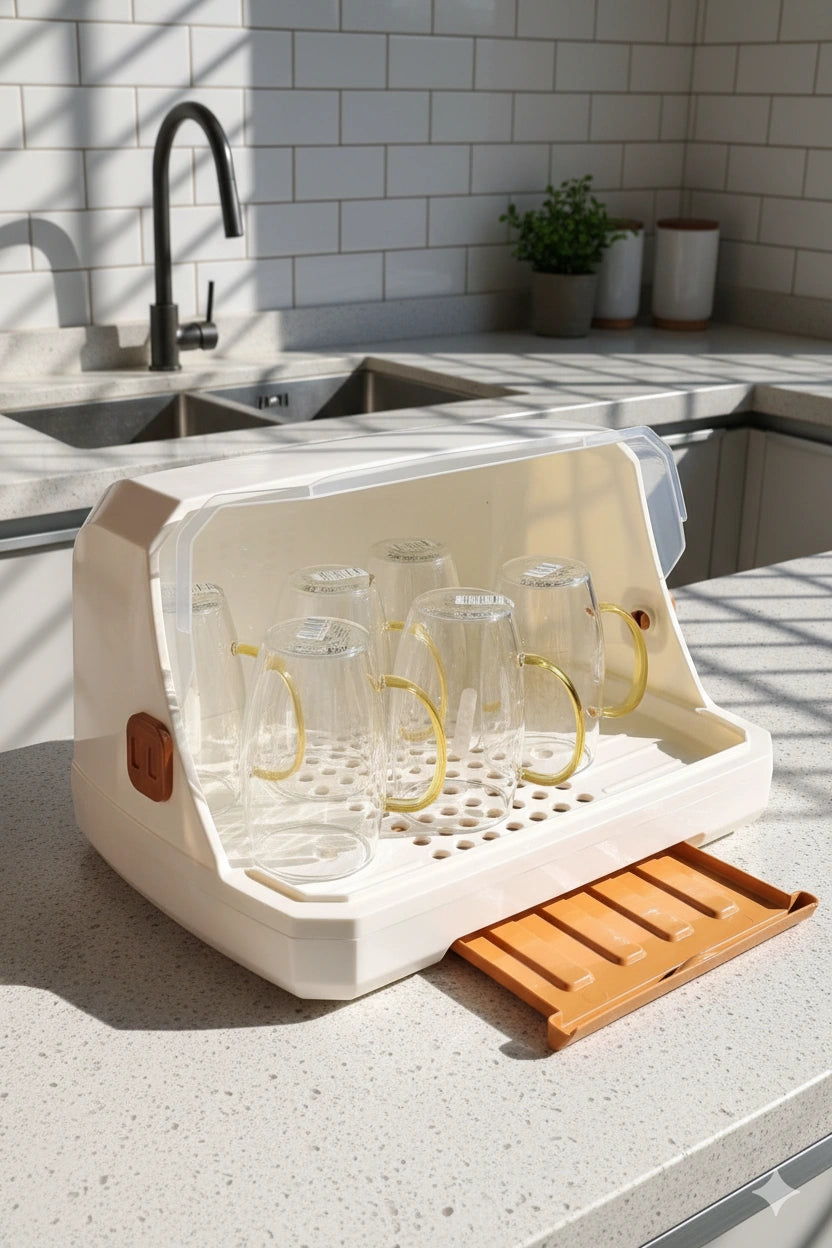 Multipurpose Cup & Glass Holder Storage Box