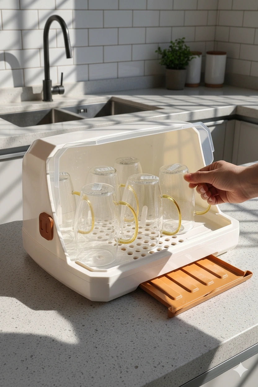 Multipurpose Cup & Glass Holder Storage Box