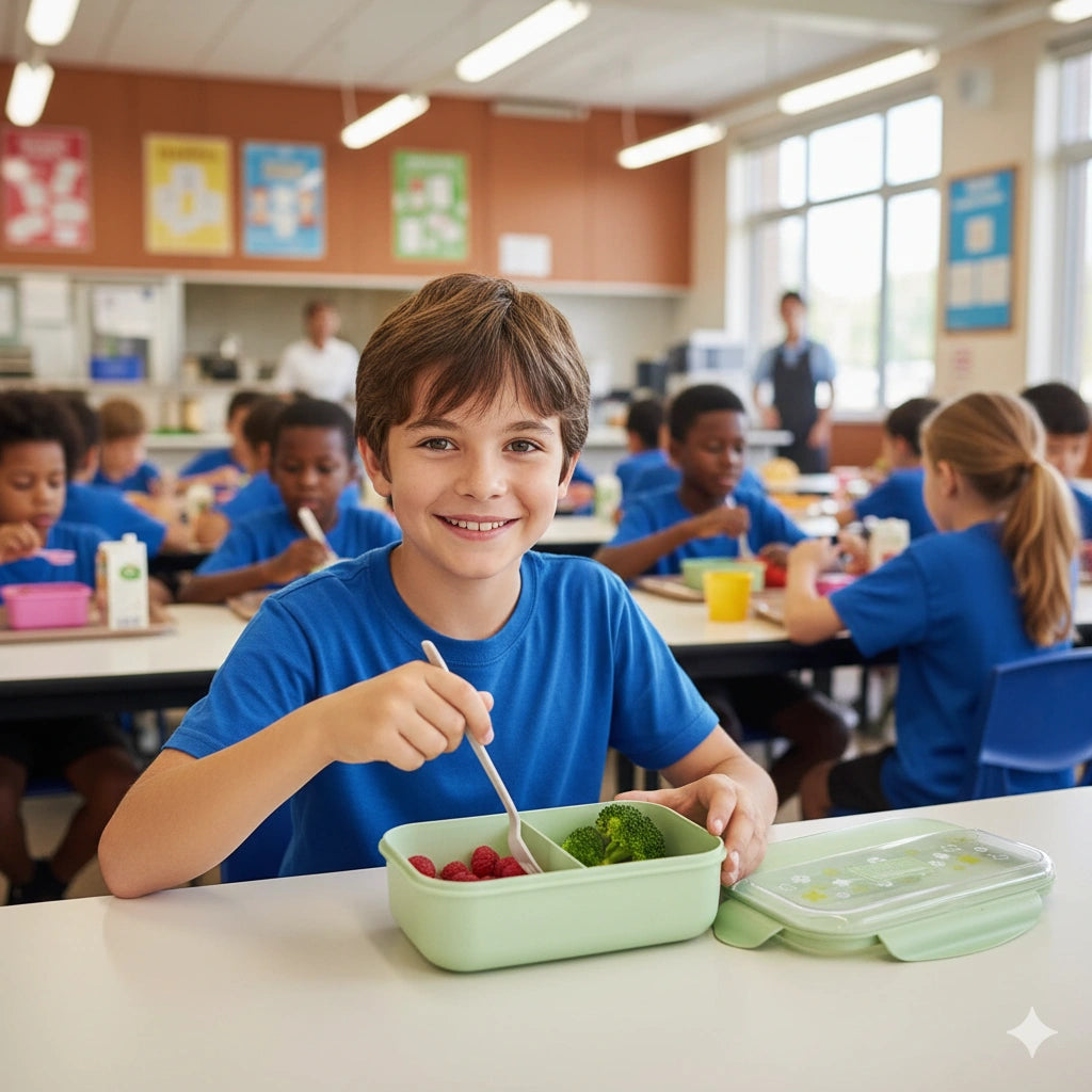Leakproof Plastic Lunch Box with Divider | BPA Free Food Storage Container