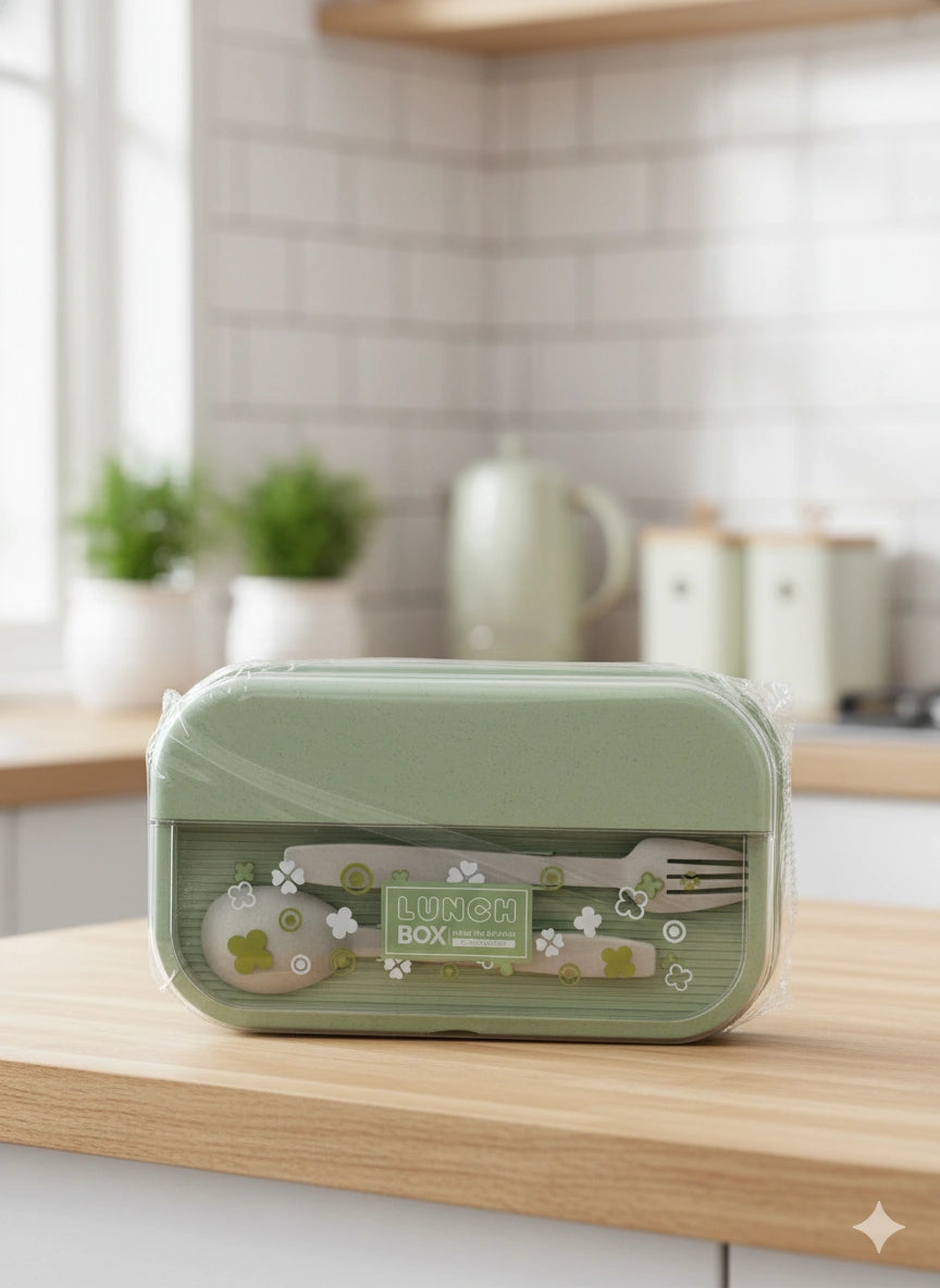 Leakproof Plastic Lunch Box with Divider | BPA Free Food Storage Container