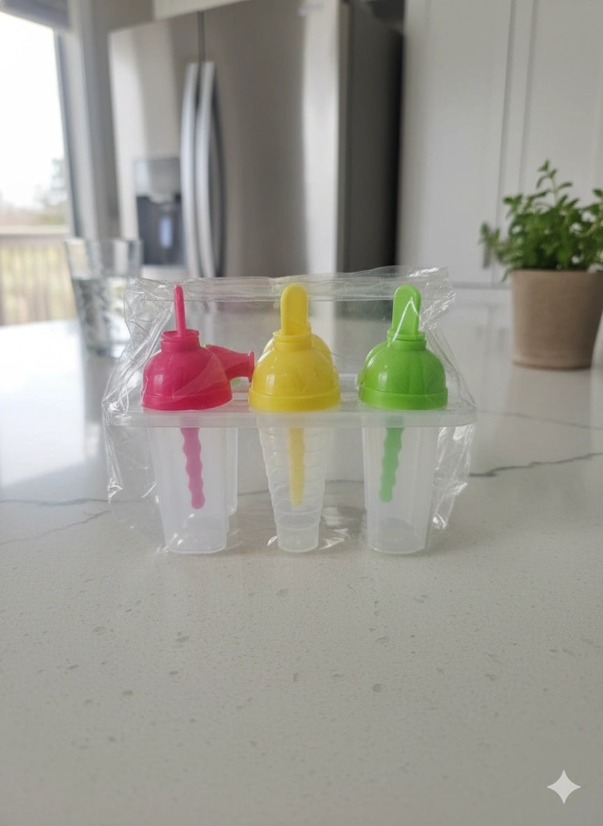 6 Slot Ice Cream Maker Mold – Reusable Popsicle, Kulfi & Frozen Treat Maker for Homemade Ice Cream