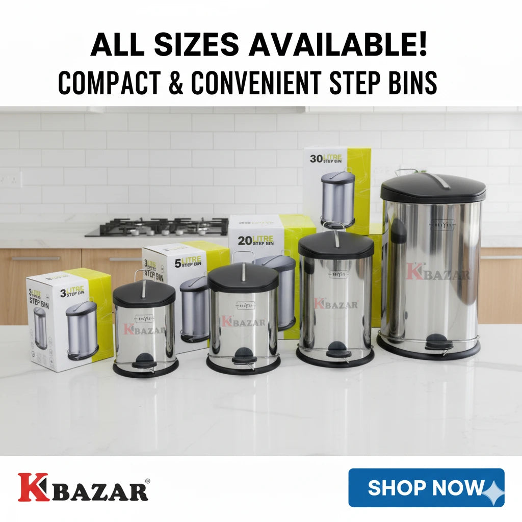 Steel Step Bin 3-30 Litre