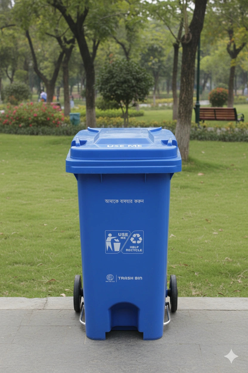 Heavy Duty Commercial Dustbin 60L, 120L & 240L – Outdoor Garbage Bin with Lid for Home, Office & Commercial Use